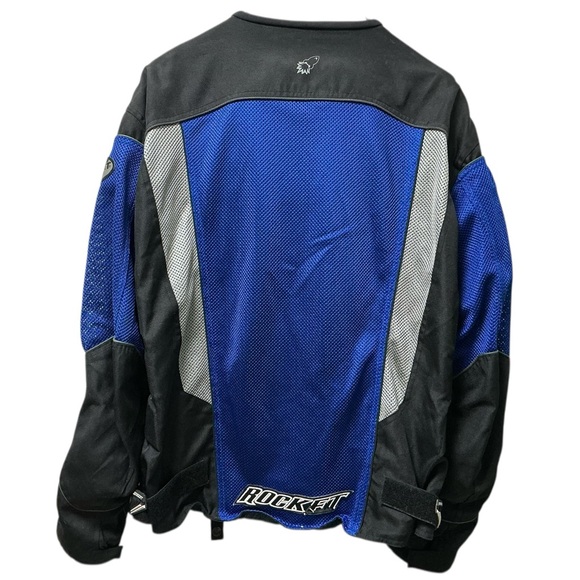 🏍️Men’s Stylish Joe Rocket Black & Blue Motorcycle Jacket - Picture 4 of 6
